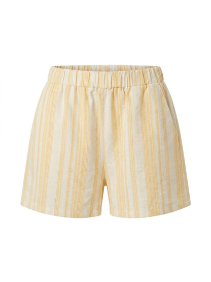 Shorts rigati - ARANCIO