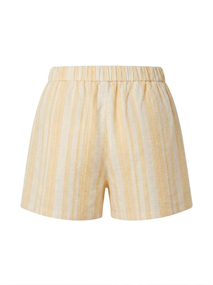 Shorts rigati - ARANCIO