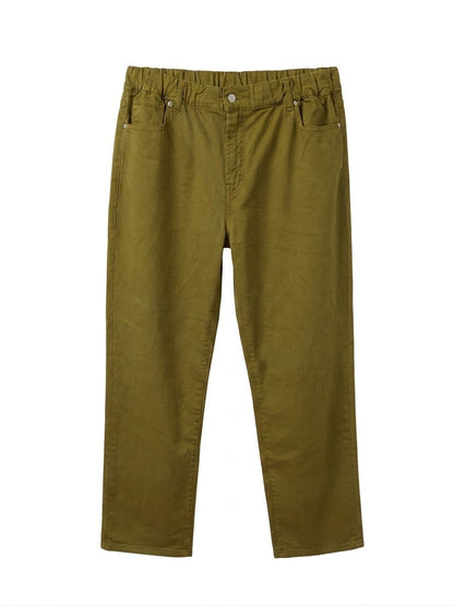 Pantalone tinta unita - VERDE KAKI