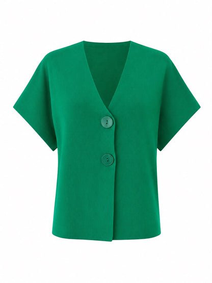 Cardigan 2 bottoni - VERDE