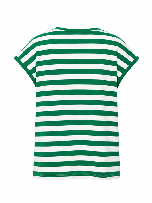 T-Shirt righe - VERDE