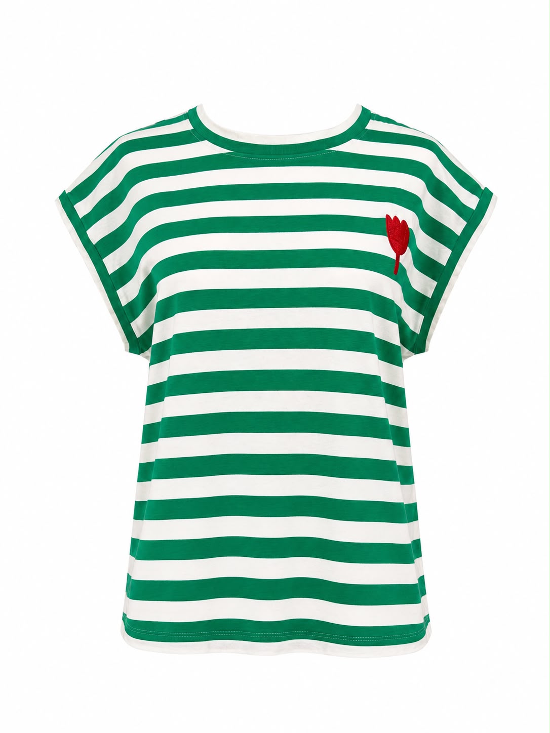 T-Shirt righe - VERDE