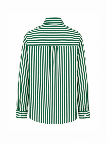 Camicia rigata - VERDE