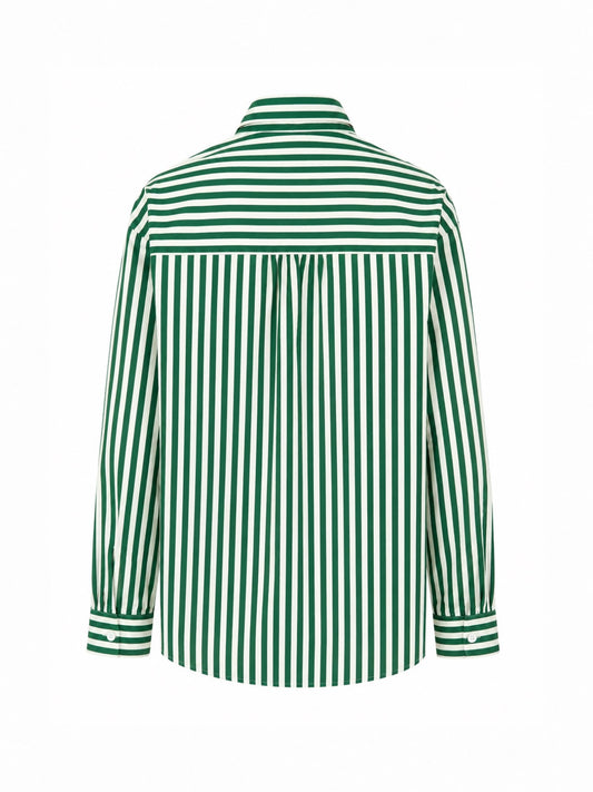 Camicia rigata - VERDE
