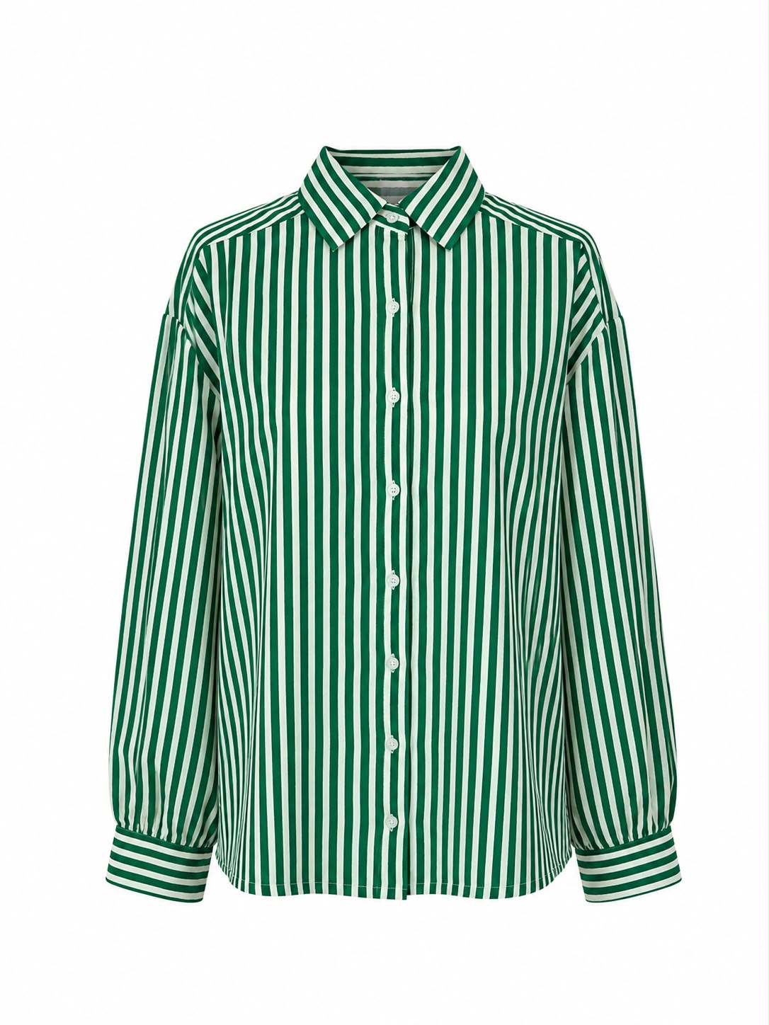 Camicia rigata - VERDE