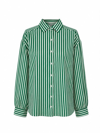 Camicia rigata - VERDE