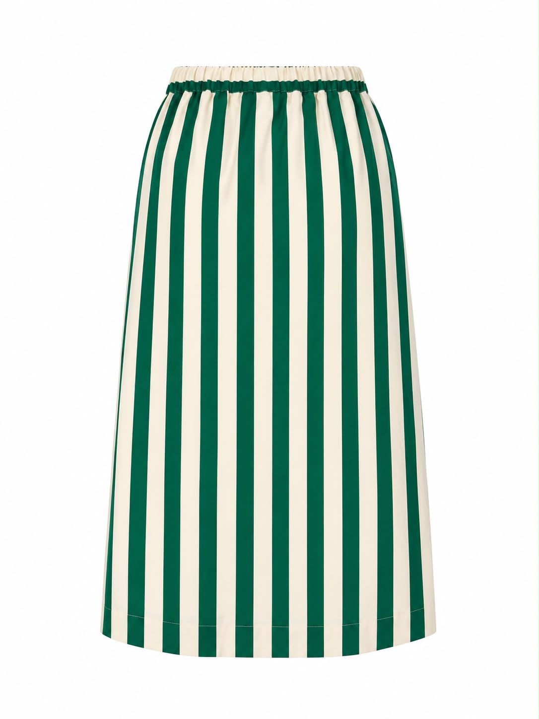 Gonna a righe con tasche - VERDE