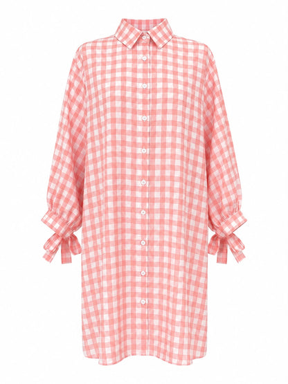 Camicione a quadri - ROSA