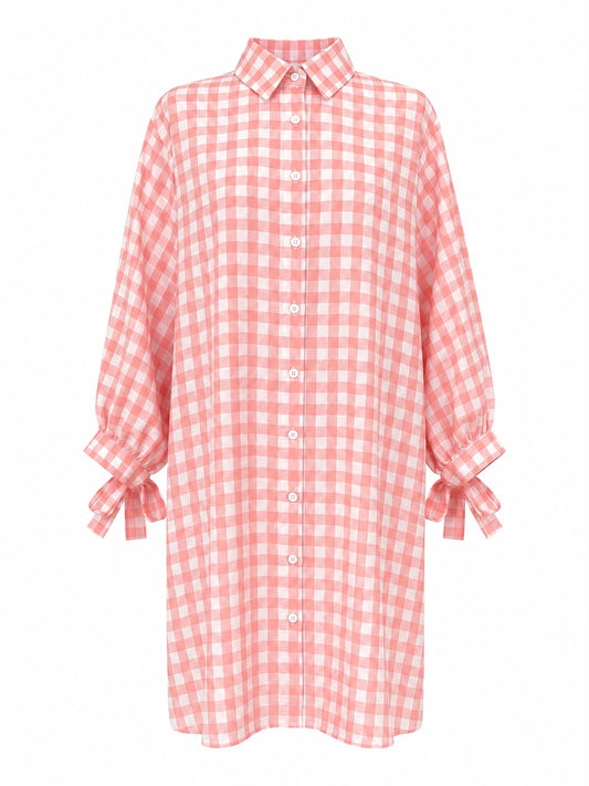 Camicione a quadri - ROSA