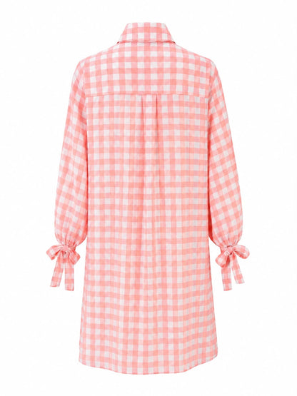 Camicione a quadri - ROSA