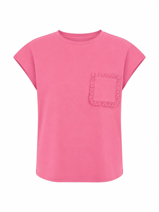 T-Shirt con taschino - ROSA