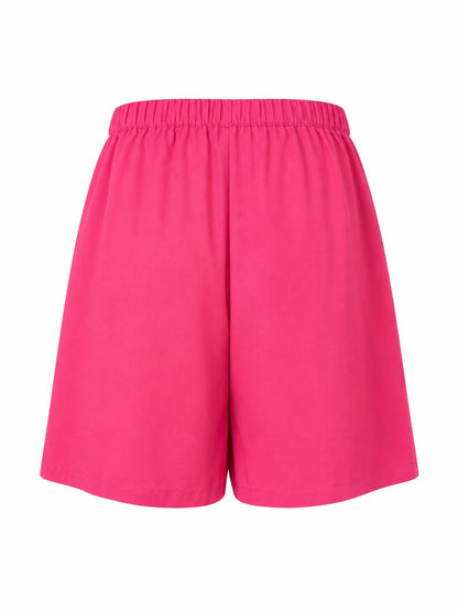 Shorts basic in cotone - FUCSIA