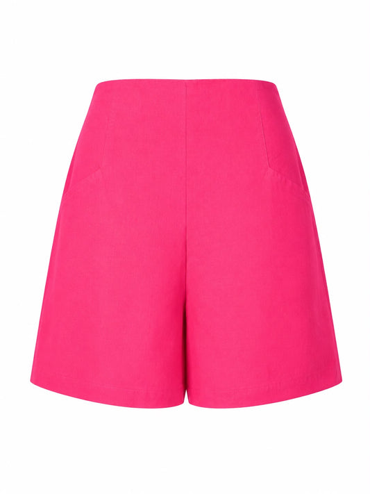 Shorts basic in cotone - FUCSIA