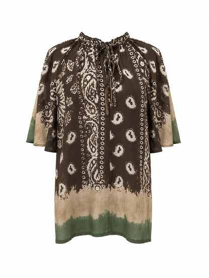 Blusa bandana - MARRONE