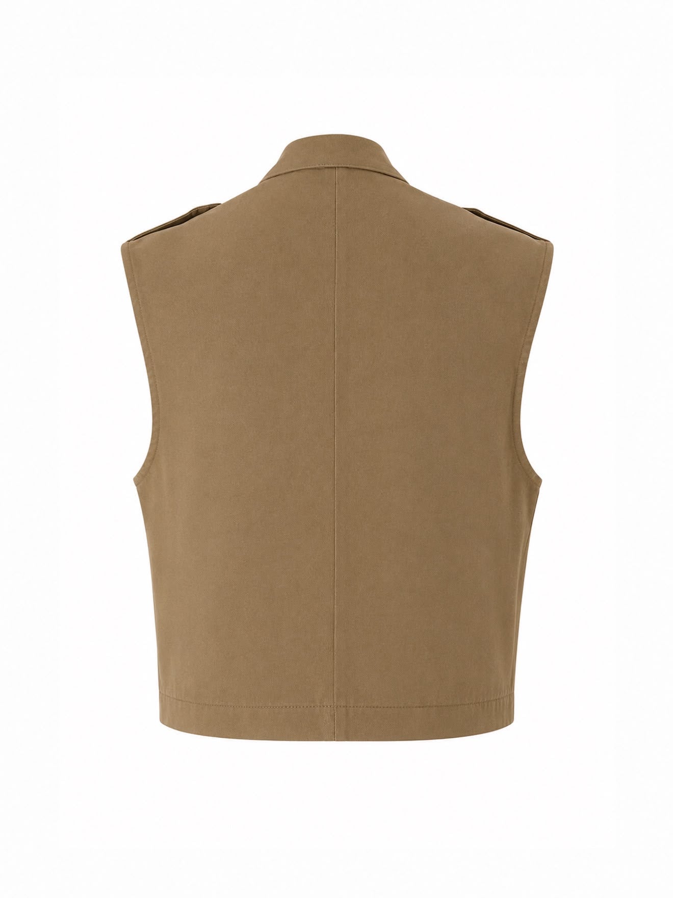 Gilet con bottoni - BEIGE