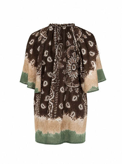Blusa bandana - MARRONE