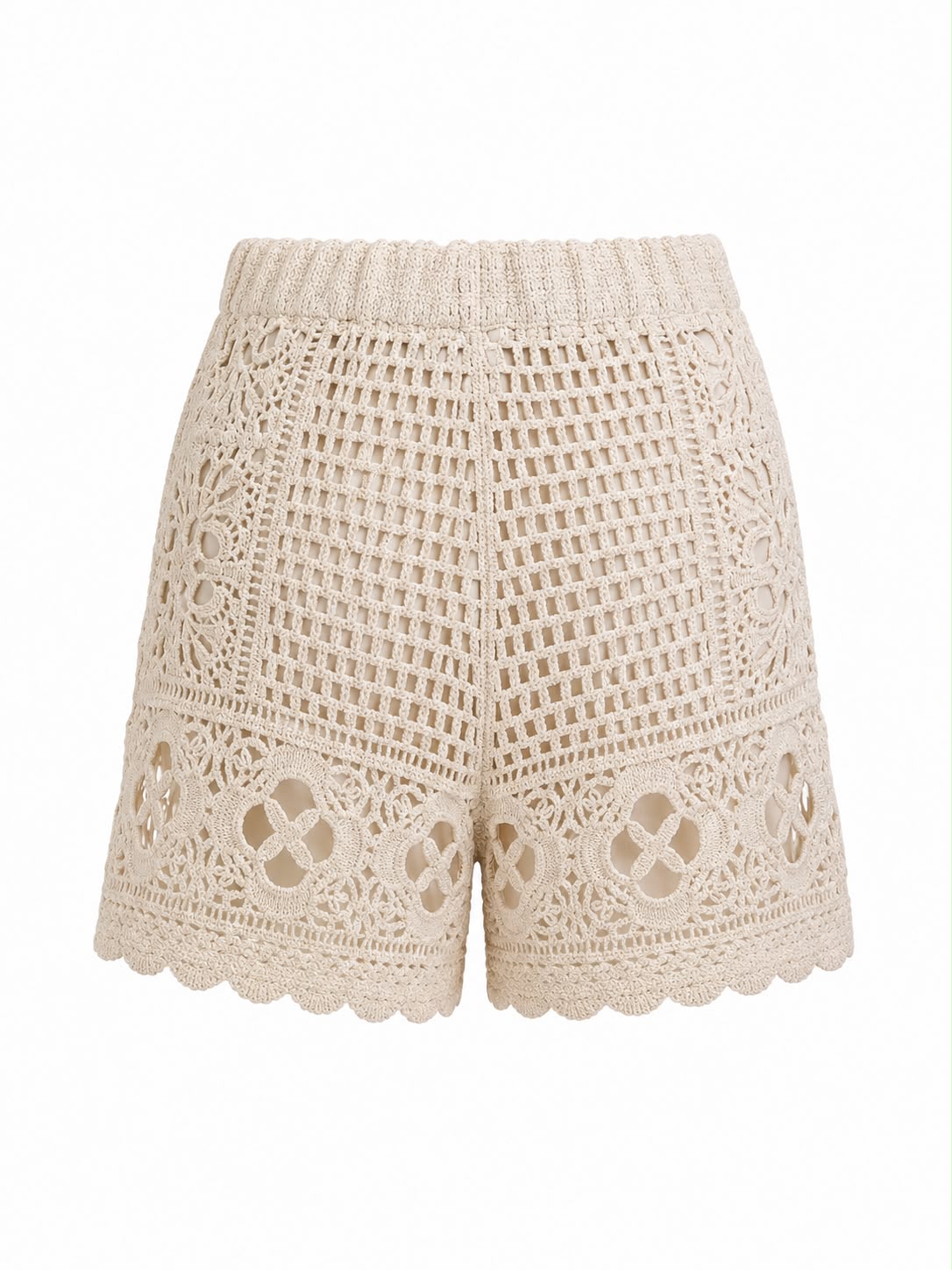 Pantaloncino uncinetto - PANNA