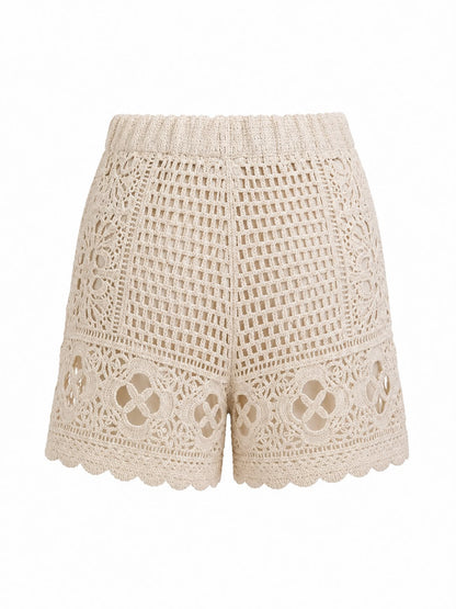 Pantaloncino uncinetto - PANNA