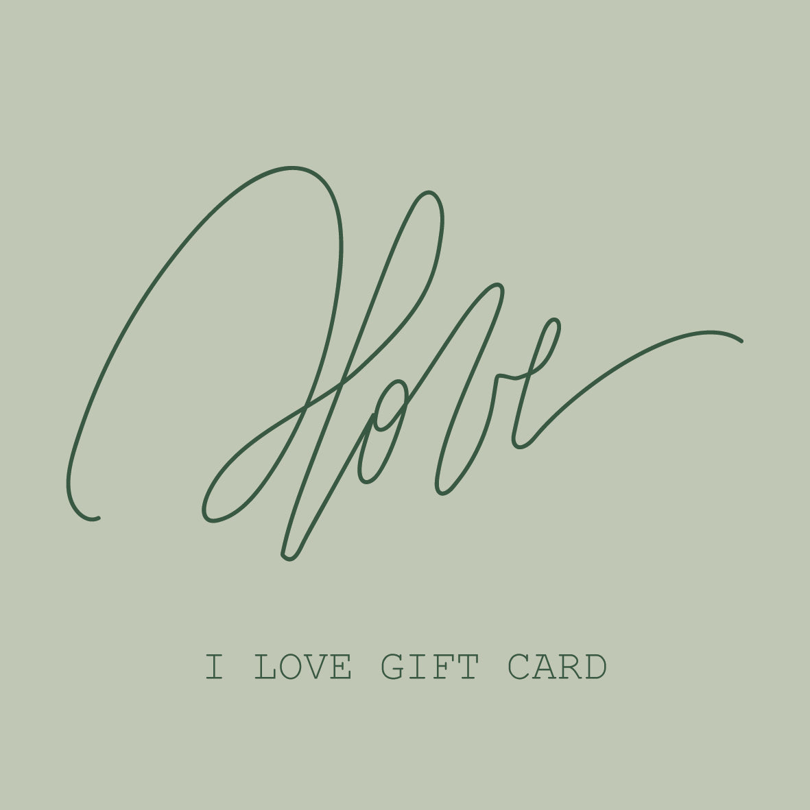 I Love GIFT CARD